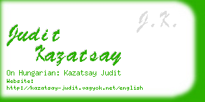 judit kazatsay business card